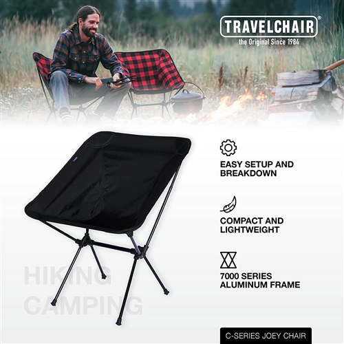 Travel Chair 589V-BLUE Easy Rider Folding Camping Chair - Blue