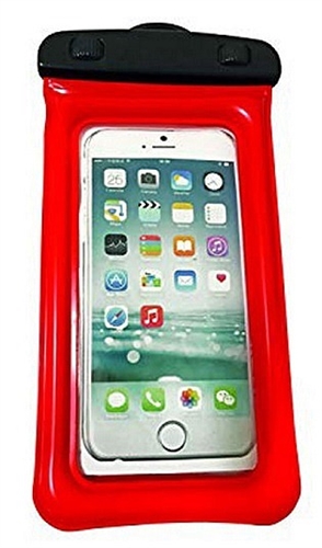 Wow Sports 18-5010R Waterproof Phone Holder - 5" x 8" - Red