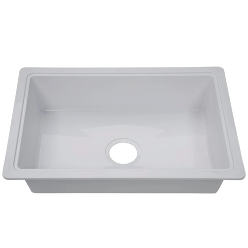 Lippert 809032 RV Single Kitchen Galley Sink  25" x 17" x 6.6" -  White