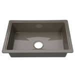 Lippert 809031 RV Single Kitchen Galley Sink  25" x 17" x 6.6" - Stainless Steel Color