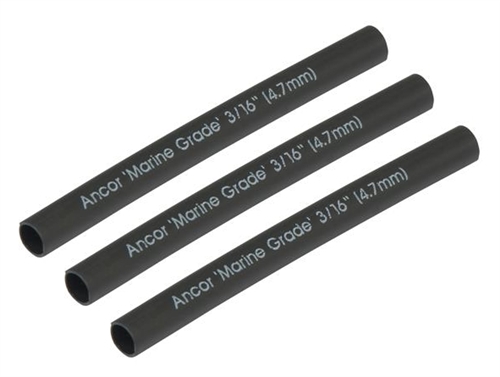 Ancor 302103 Marine Grade Heat Shrink Tubing, 3/16" Diameter x 3" - 3 Pack