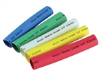 Ancor Marine Grade Adhesive Lined Heat Shrink Tubing, 3/8" Diameter x 3" - Assorted Color 5 Pack