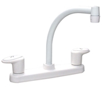 Catalina PF221202 Two Handle Hi-Arc Kitchen Pot Filler RV Faucet, White