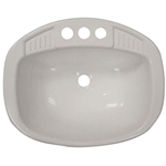 LaSalle Bristol 16270PWA Single RV Bathroom Sink - 16" x 20" - White