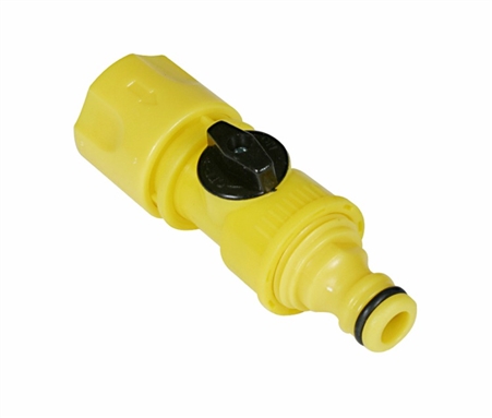 Camco 20103 RV Quick Hose Connect With Shutoff Valve - Plastic