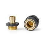 Camco 20135 Quick Hose Connect with Auto Shutoff Valve - Brass