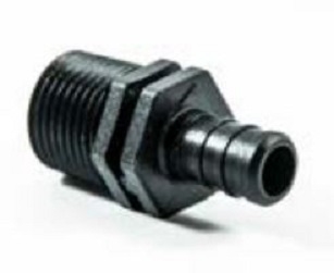 Elkhart Supply BestPEX RV Fresh Water Adapter Fitting, 1/2" PEX x 1/2" MPT, Black