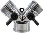 Camco 20114 RV Garden Hose Y-Style Shutoff Valve - Metal