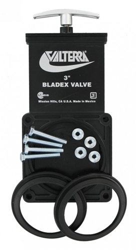 Valterra T1003VPM Bladex 3" Waste Valve With Metal Handle