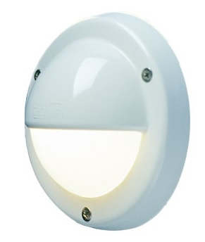 FriLight Targa Cap Dual-Color LED Courtesy Light With White Trim - 6 Blue, 10 Warm White