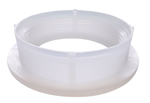 Icon RV Fresh Water Tank Fill Adapter, 3" FPT Raised Spin Weld Fitting, White