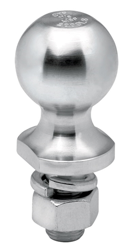 Draw-Tite 63810 1-7/8" Zinc Hitch Ball 3/4" Shank Dia, 1-1/2" Shank Length - 2000 Lbs