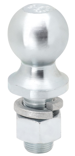 Draw-Tite 63848 2" Zinc Hitch Ball 1" Shank Dia, 2-1/8" Shank Length - 6000 Lbs