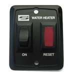 Suburban Wall Switch With Light Assembly For DE Water Heaters - Black