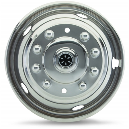 Dicor V160G4 Versa-Line SS Wheel Cover Set 6" to 16.5", 1973-02, 2 & 4 WD, 8 Lug