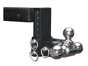 B&W TS10047B Tow & Stow Tri-Ball Trailer Hitch Mount - 3" Drop