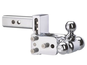 B&W TS10047C Model 6 Tow & Stow Chrome Tri-Ball Trailer Hitch Mount