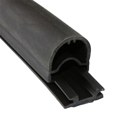 Steele Rubber Products RV Bulb Seal With Domed Channel, 15/16" x 1-1/8", Black, 15 Ft