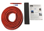 Steele Rubber Products Large Hollow Half-Round Seal With Tabs Ramp Gate Kit - 35 Ft