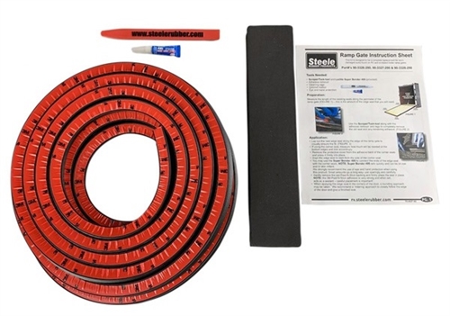 Steele Rubber Products Large Hollow Half-Round Seal With Tabs Ramp Gate Kit - 35 Ft