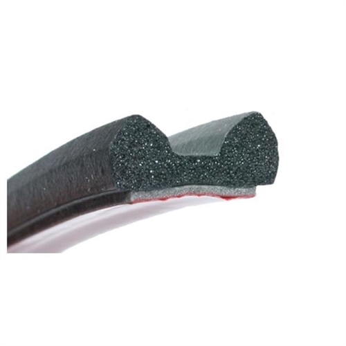 Steele Rubber Products Peel-N-Stick Sponge Cushion Strip, 3/4" x 5/16", Black, 15 Ft