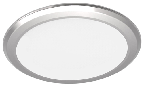 Bee Green FriLight Wayfer LED Low Profile Ceiling Light, Satin Nickel Trim, 520 Lumens, Cool White