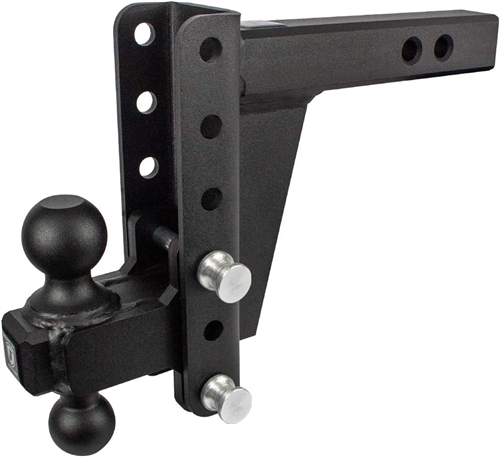 Bulletproof Hitches Extreme Duty Adjustable 2-Ball Mount Trailer Hitch For 2" Receiver, 6" Drop/Rise, 12-30K