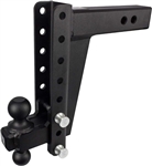 Bulletproof Hitches Heavy Duty Adjustable 2-Ball Mount Trailer Hitch For 2.5" Receiver, 10" Drop/Rise, 12-22K