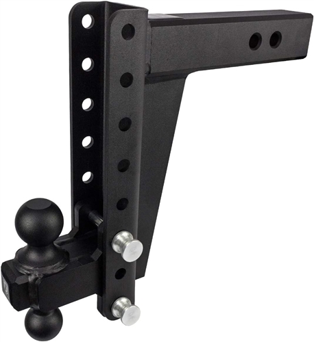 Bulletproof Hitches Heavy Duty Adjustable 2-Ball Mount Trailer Hitch For 2.5" Receiver, 10" Drop/Rise, 12-22K