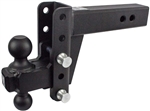 Bulletproof Hitches Adjustable 2-Ball Mount For 2-1/2" Receiver, 4" Drop/Rise, 22,000 Lbs