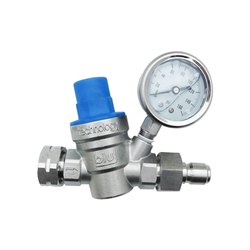 Blu Technology BT-RGLTRSS Quick Connect RV Pressure Regulator - Stainless Steel