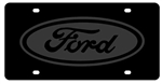 Eurosport 3501-7 Black Stainless Steel Ford Oval License Plate