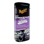 Meguiar's G13600 Quik Interior Detailer Wipes, 25 Ct