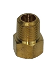 GasStop GGAD1 GasGear Brass Adapter, 1/4" Female Inverted Flare To 1/4" NPT Male