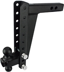 Bulletproof Hitches Heavy Duty Adjustable 2-Ball Mount Trailer Hitch For 2" Receiver, 12" Drop/Rise, 12-22K