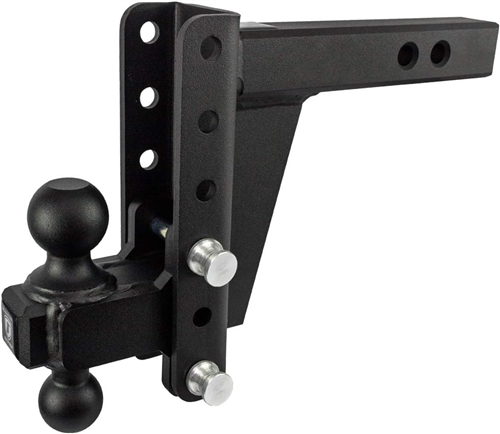 Bulletproof Hitches Heavy Duty Adjustable 2-Ball Mount Trailer Hitch For 2" Receiver, 6" Drop/Rise, 12-22K