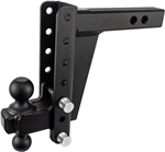 Bulletproof Hitches Heavy Duty Adjustable 2-Ball Mount Trailer Hitch For 2" Receiver, 8" Drop/Rise, 12-22K