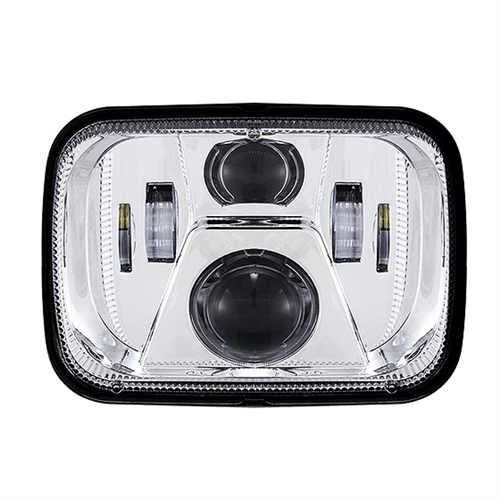 Haizer HZR-5786 Universal Projector LED Headlight, 2800/4200 Lumens - Bright White - 5" x 7"