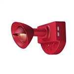 InteliEnergy RV Wall Lamp in Crimson, Bright LED Light, Uses DC Power, 2 USB Chargers