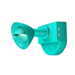 InteliEnergy RV Wall Lamp in Aqua, Bright LED Light, Uses DC Power, 2 USB Chargers