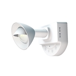 InteliEnergy RV Wall Lamp in White, Bright LED Light, Uses AC Power, 2 USB Chargers