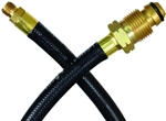 JR Products 1/4" OEM Pigtail POL Propane Gas Hose, 144"