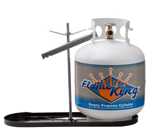 Flame King KT20MNT Dual RV Propane Tank Rack With Hold Down Clamp