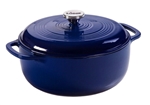 Lodge Enameled Cast Iron Dutch Oven, 6 Quart, Indigo        