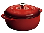 Lodge Enameled Cast Iron Dutch Oven, 6 Quart, Red        