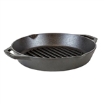 Lodge Dual Handle Pre-Seasoned Cast Iron Grill Pan, 12"        