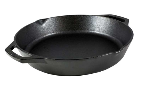 Lodge L10SKL Pre-Seasoned 12" Cast Iron Dual Handle Pan