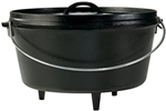 Lodge L12DCO3 Cast Iron Deep Camp Dutch Oven, 12", 8 Quart