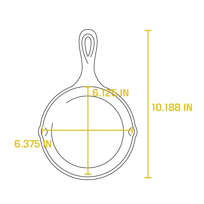 Lodge 6.5 Cast Iron Seasoned Skillet - L3SK3