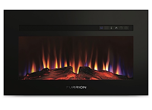 Furrion FF30SW15A-BL Recessed Electric Fireplace With Logs, 30"